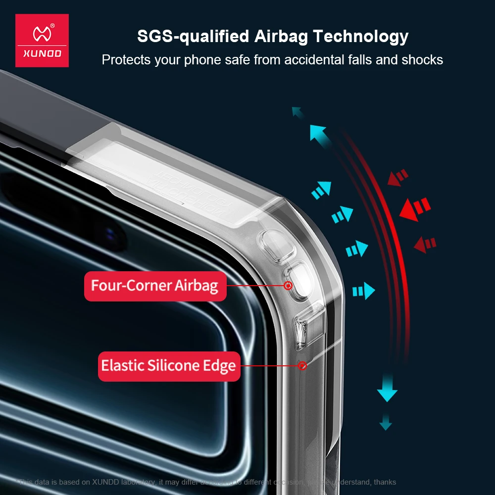 Etui Xundd do iPhone'a Air, Etui do iPhone'a 17 Pro / 17 Pro Max, Odporne na wstrząsy, Odporny na żółknięcie akryl i TPU tylna obudowa — zdjęcie produktu 3