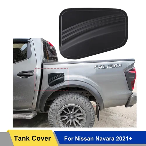 Tapa de puerta de tanque de combustible de gasolina, embellecedor de cubierta para Nissan Navara NP300 D23 2021 2022 2023 2024