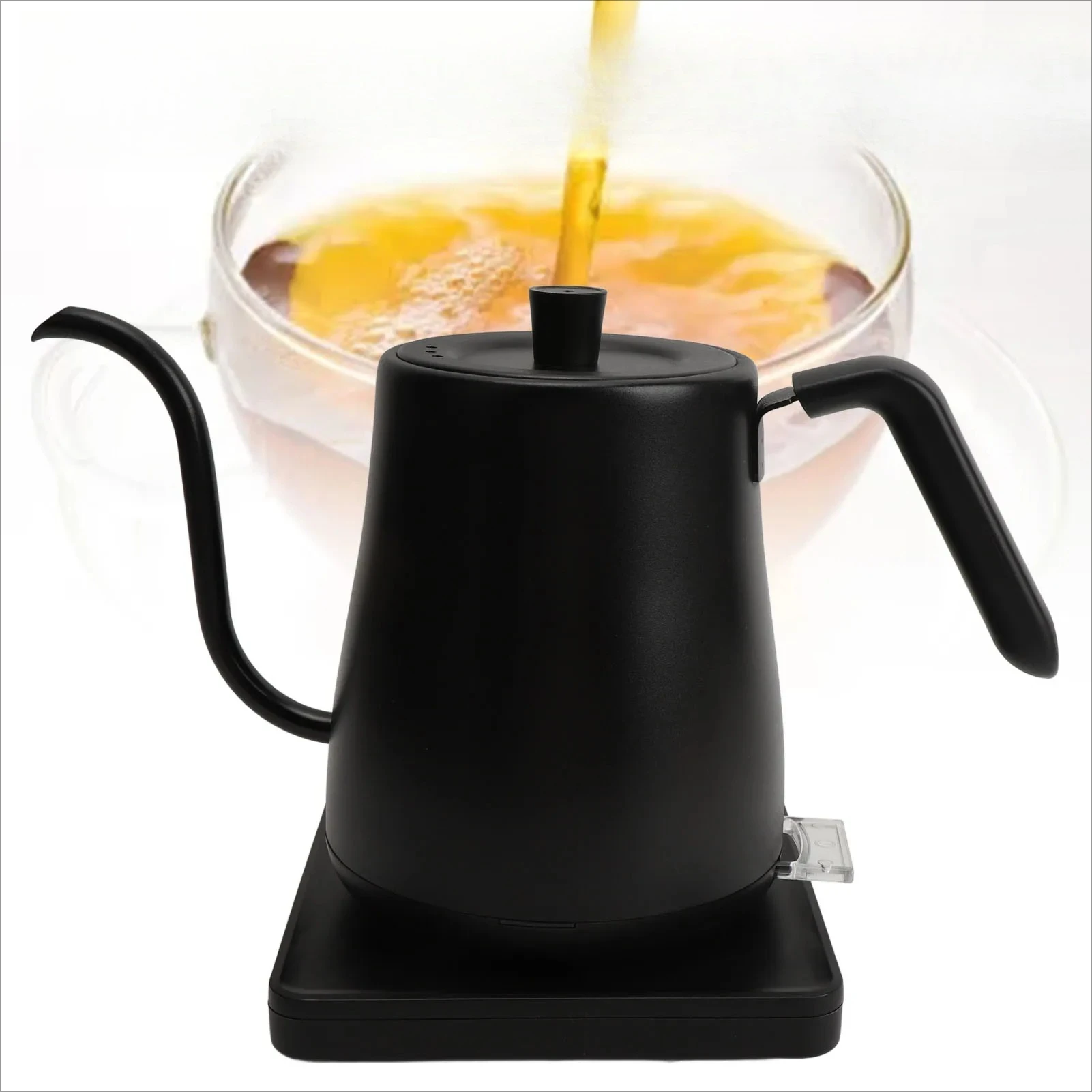 -For Electric Gooseneck Kettle 800ml 1000W Auto Power Off ABS 304 Stainless Steel Pour Over Kettle*