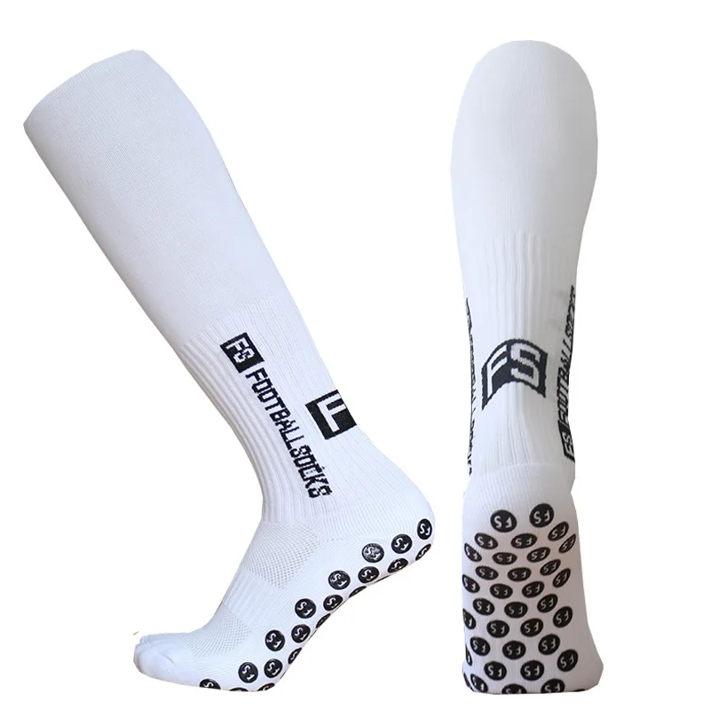 New Round Silicone Letter Pattern Training Match Breathable Sweatwicking Soccer Socks Outdoor Sports Slip Resistant Long Style F