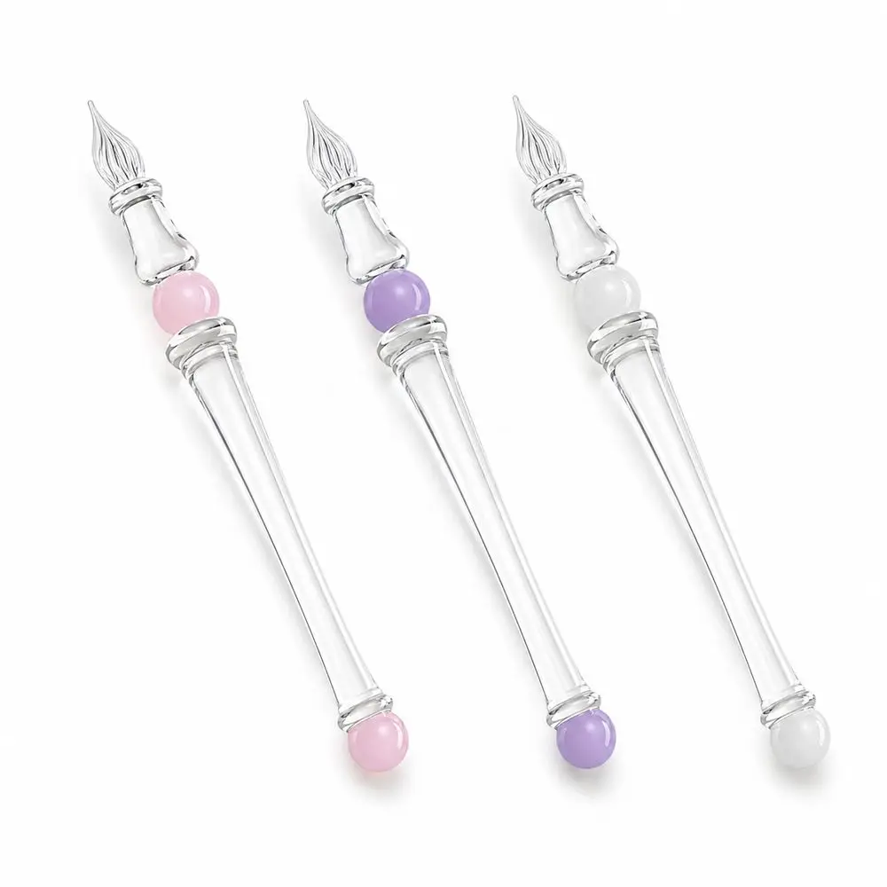 Glass Dip Pen Calligraphy Dip Pen Hand Blown Dip Pen Glass Writing Dip Pen Hand Blown Transparent Barrel Ink Dip Pen