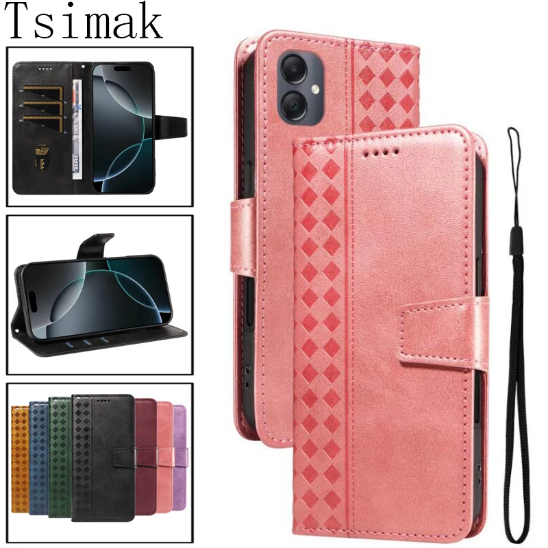 Leather Case For Samsung Galaxy A06 A05 A05S A02S A03S A04S A03 Core A12 A22 A32 A52 A52S A72 4G 5G Flip Wallet Card Phone Cover