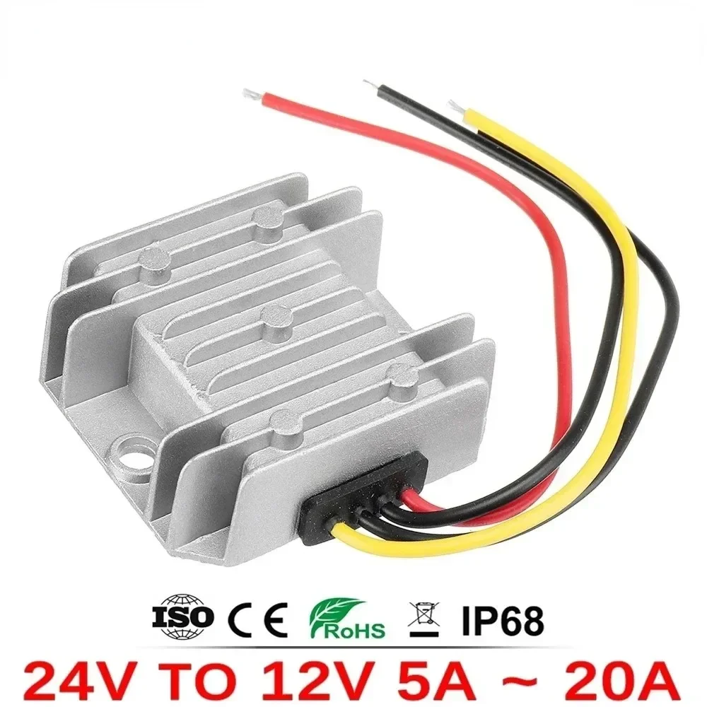 48V 24V 36V to 12V 20A 5A 10A 240W Step-down DC Power Converter Buck Regulator Voltage Golf Cart Truck Bus Car Power Supply