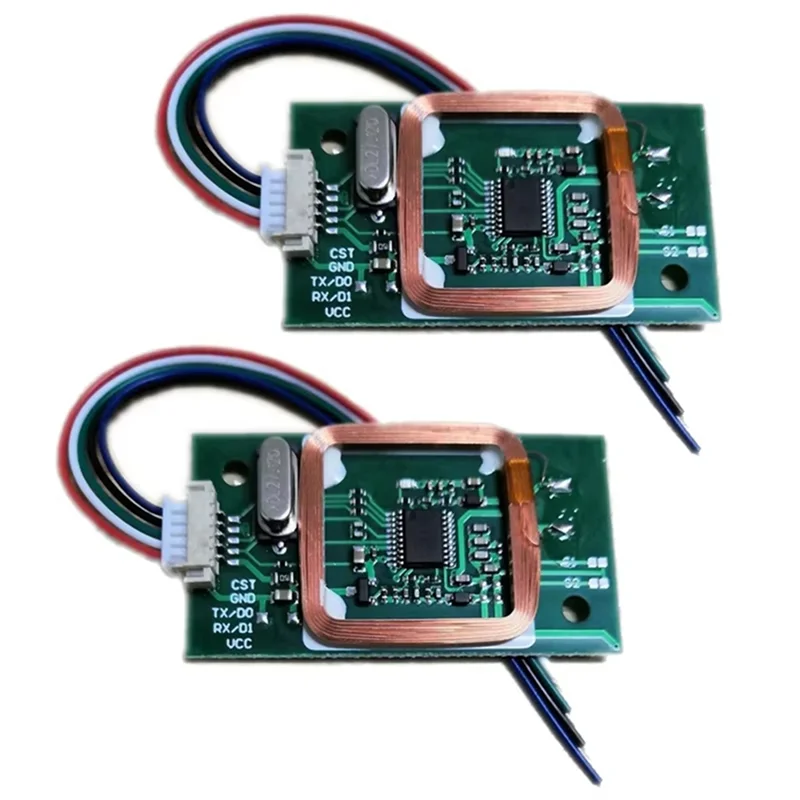【FRESCO】 Módulo leitor de cartão RFID incorporado Mini 5V Uart 125Khz 13,56Mhz Suporte de frequência dupla