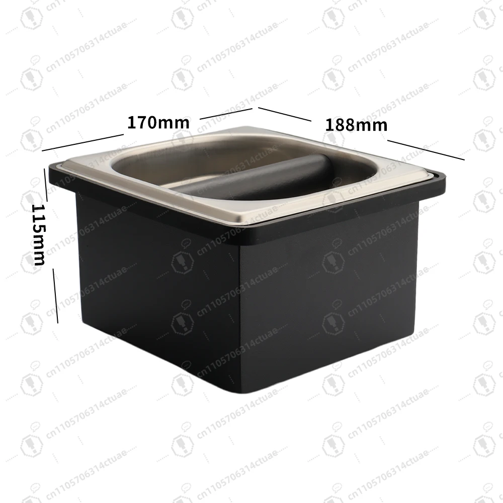 Stainless Steel Recessed Coffee Grounds Knock Box Barista Tools Espresso Portafilter Knock Box Black