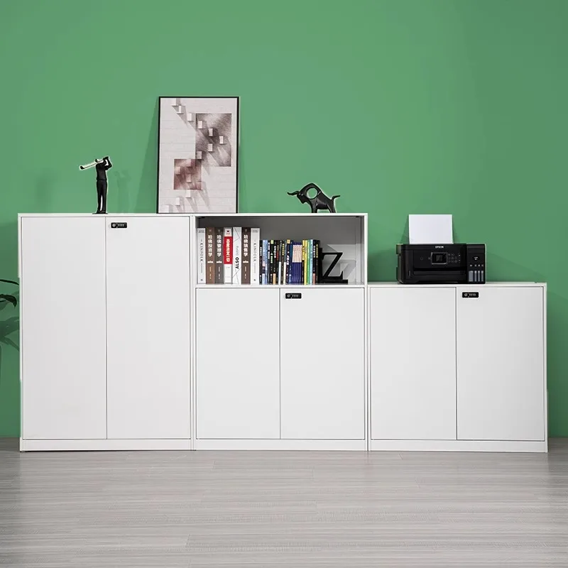 Office Desk Side Cabinet Data File Iron Short Cabinet Password Lock Deep File Partition Storage Cabinet