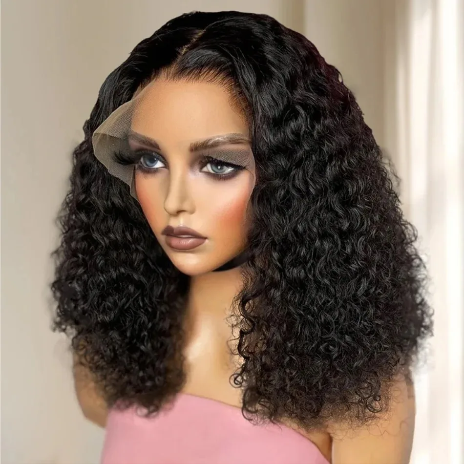 Deep Wave Transparent Lace Front Wig Curly Bob 13x4 Human Hair Wigs 13x6 Lace Frontal Wig 100% Human Hair HD Lace Wigs For Women