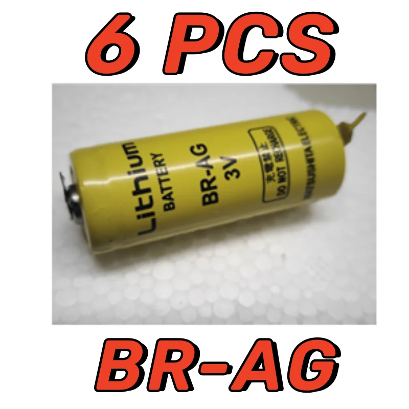 

6PCS Fresh Date Original PLC Battery BR-AG A Size CR17455 3V 1800mAh Lithium Battery With Pins