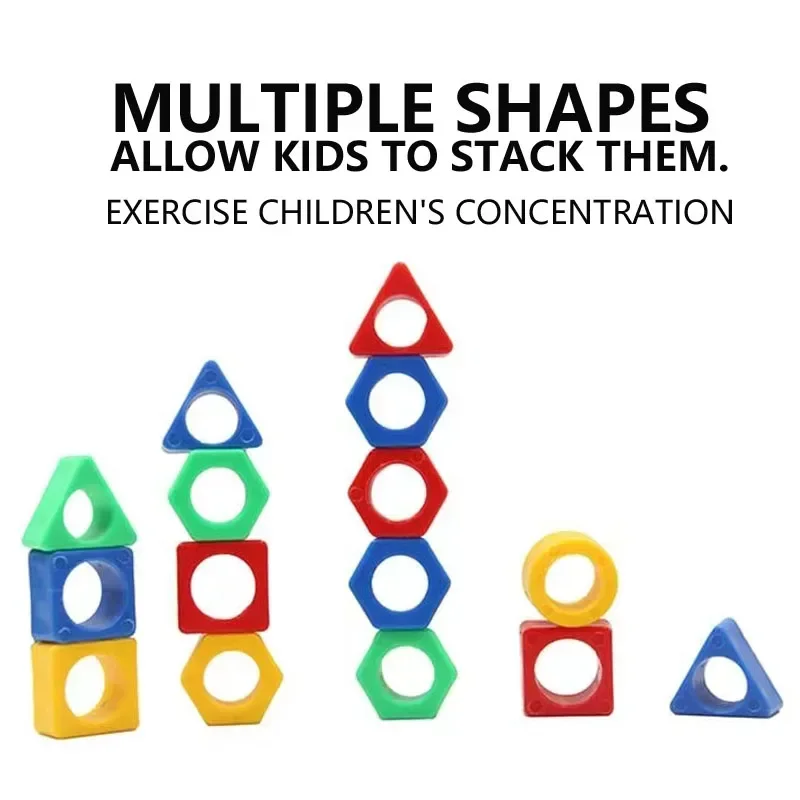 DIY Children Geometric Shape Color Matching 3D Puzzle Baby Montessori Learning Educational Interactive Battle Game Toys For Kids