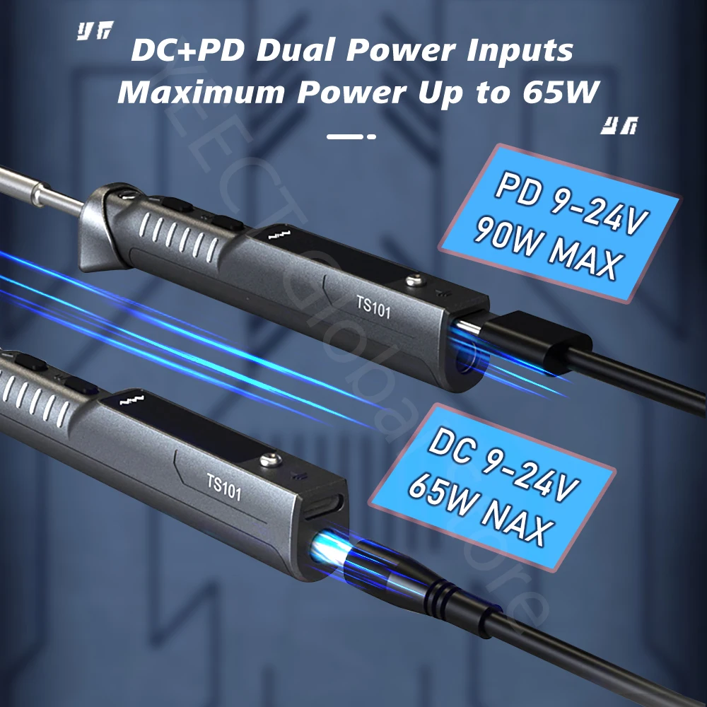 المحمولة TS101 USB-C سبيكة لحام القلم التدفئة السريعة 10s شاشة OLED للبرمجة التحكم في درجة الحرارة الالكترونيات أداة TS 101