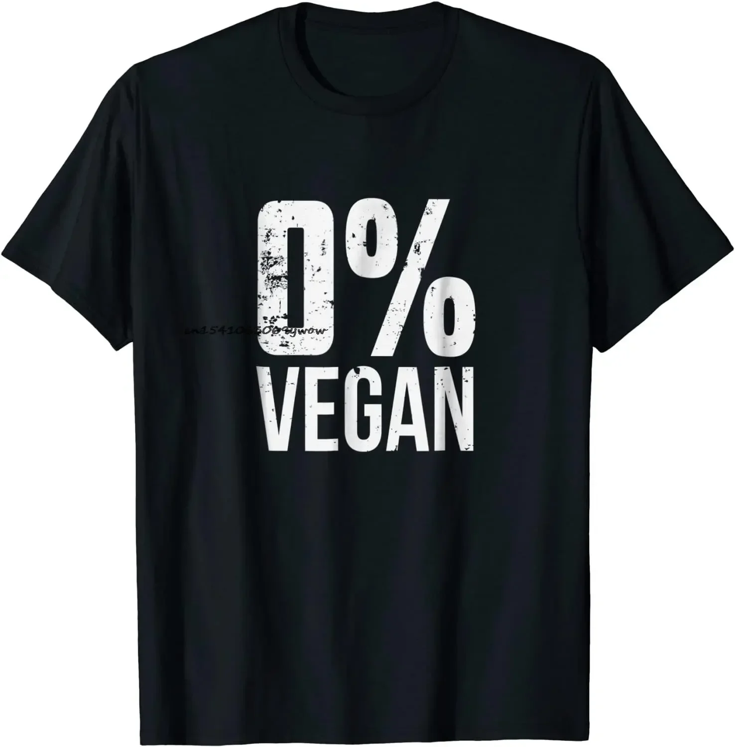 Zero percent vegetarian Fun BBQ Meat-Eater T-shirt Novelty printed top for both men and women