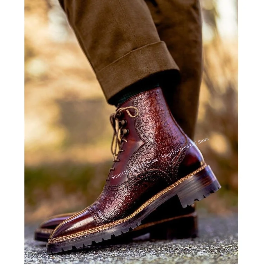 สีน้ําตาล Lace Up ตื้นรองเท้าผู้ชายผู้ชายรองเท้าตื้นรองเท้าคุณภาพสูงรองเท้าแฟชั่นขนาดใหญ่ 47 Zapatillas Mujer