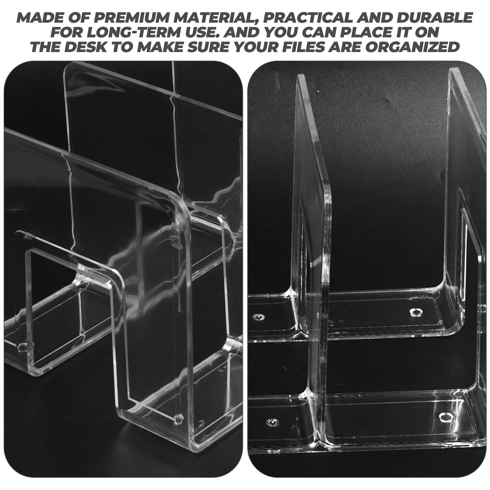 

Multifunction 2-Tier Desktop Organizer Document Holder Stand for Office Home File Folder Modern Design Binder Organizer