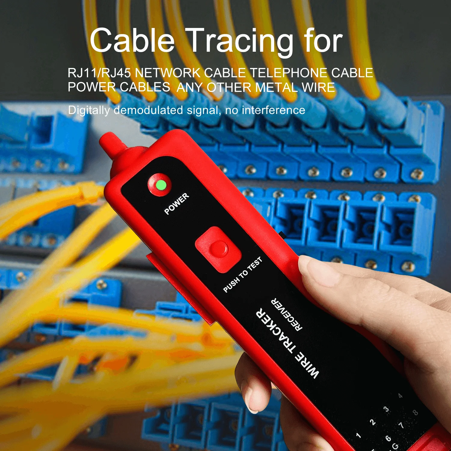 Digital Signal Network Cable Tester and Network Cable Phone Line Metal Line Finder Network Cable Locator Network Cable Finder