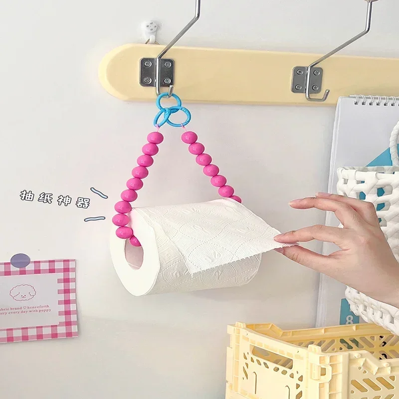 Dopamine-Inspired Paper Towel Holder, Multifunctional, No-Punching, Toilet and Bedroom Storage Solution, Adds a Pop of Fun