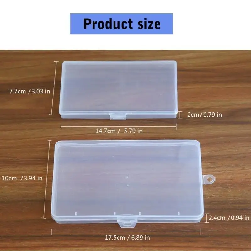 Y3NC Clear Sticker Storage Box Plastic Sorting Box Storage Container Display Box Assortment Box Sticker Storage Organizers