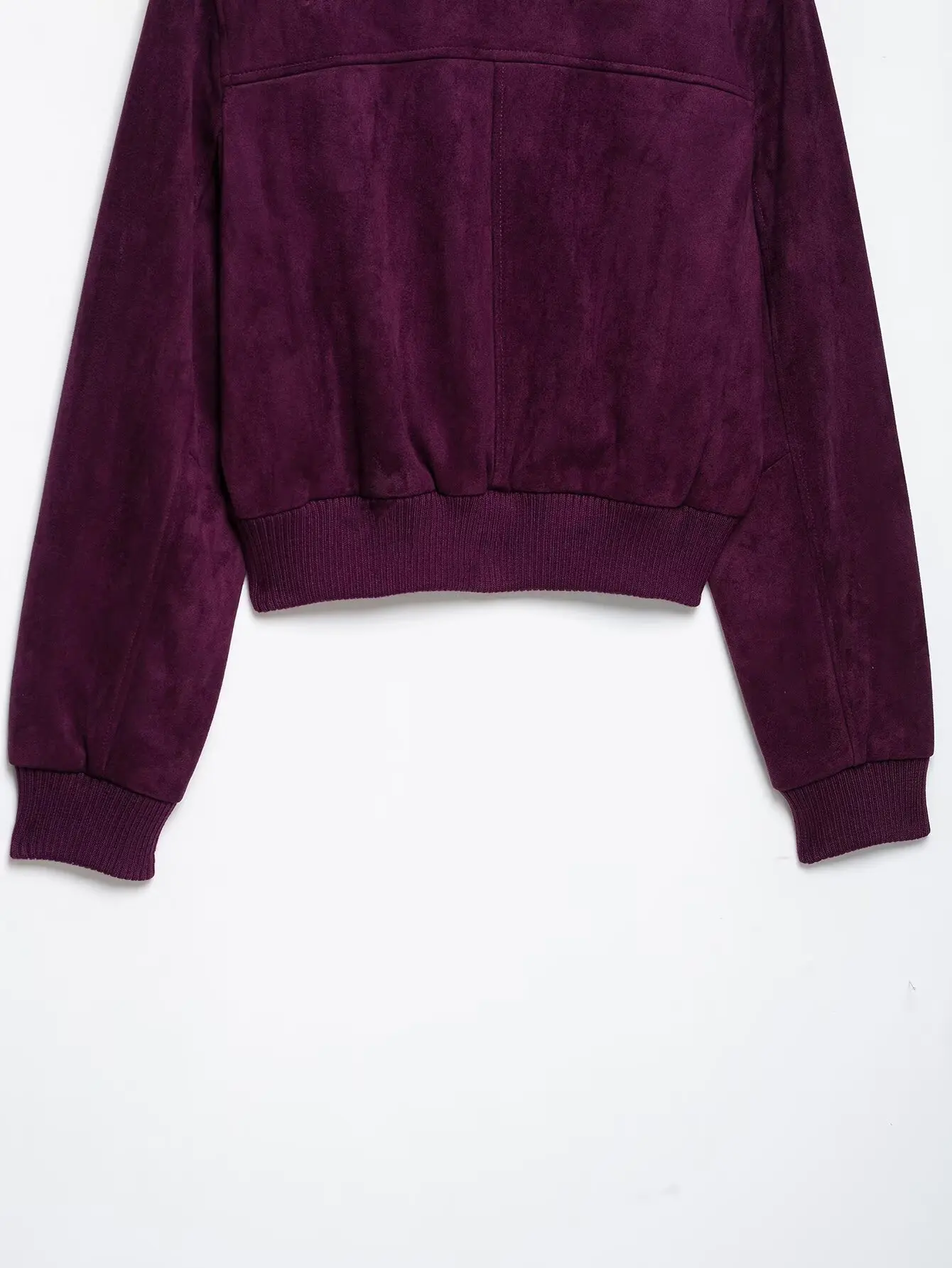 KONDALA Damen Vintage Kunstwildleder Kurze Jacke Schicke Gerippte Stehkragen-Reißverschlussjacke 2026 Herbst Winter Streetwear Freizeitjacke – Detail 11