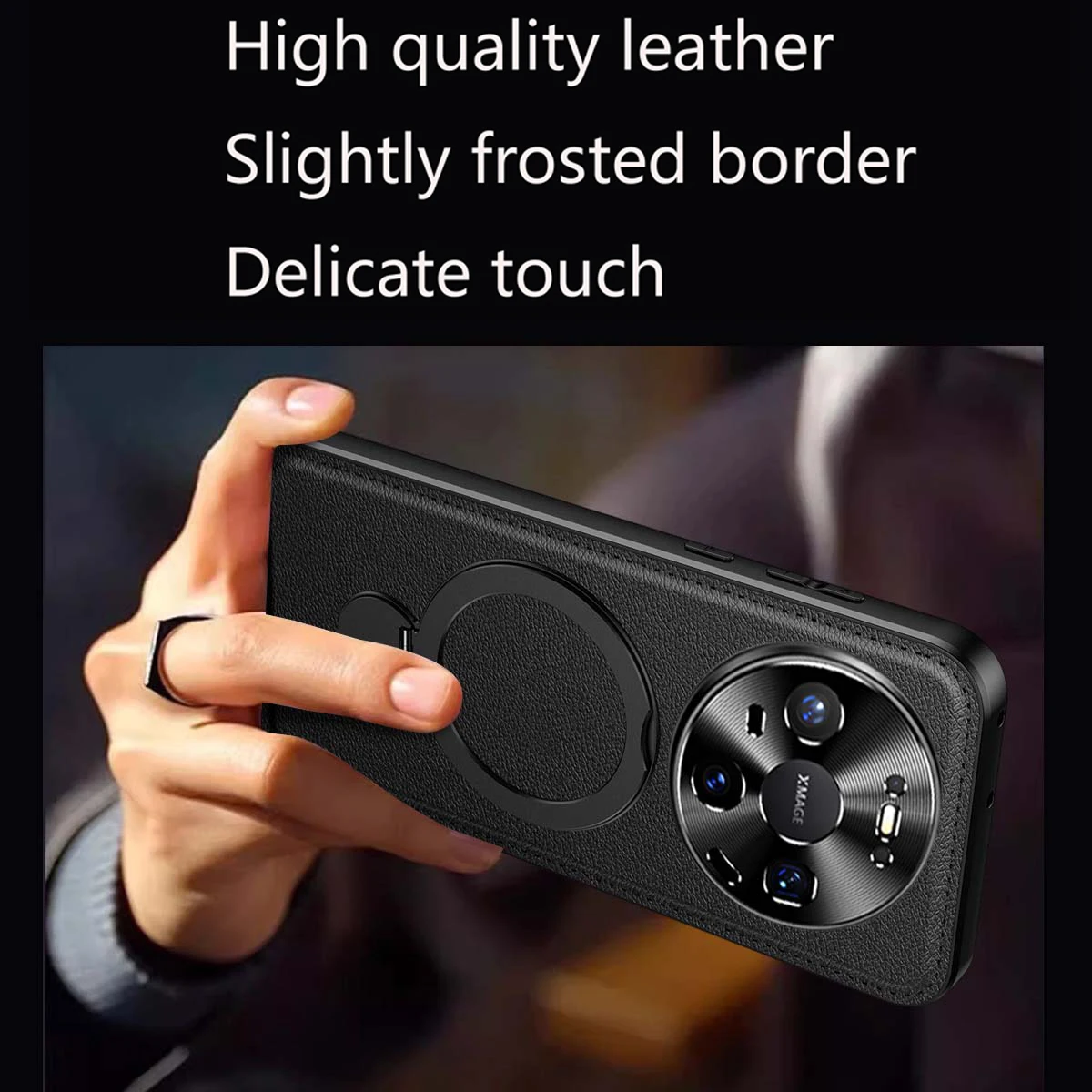 

For Huawei Mate 80 Pro Max Full Lens Protect Silicone Leather Phone Case Holder Magnetic Wireless Charging Soft Back Cover Cases