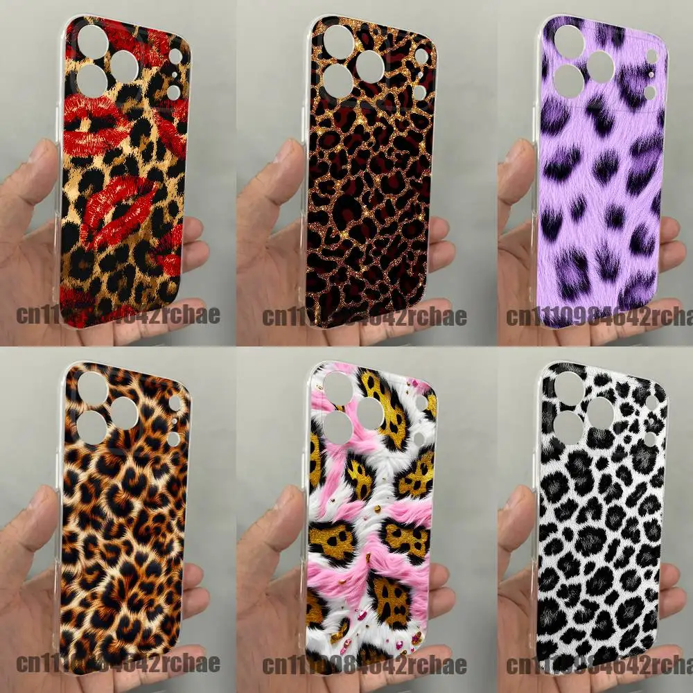 

For Leopard print wallpaper Phone Case iPhone 14,16,11,13,15,17,12,Air,Mini,Plus,Pro,Max,E DIY Clear TPU Shell