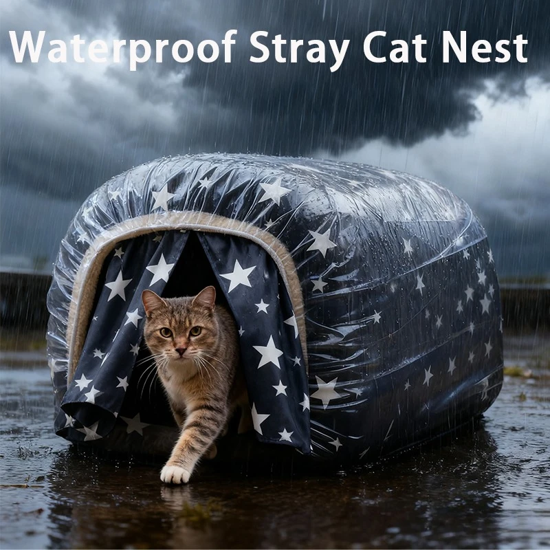 

Outdoor Waterproof /Stray Cat Dog Rescue Cat House Tent Cat Kennel Kennel for Small and Medium-sized Pets Indoor and Outdoor Use