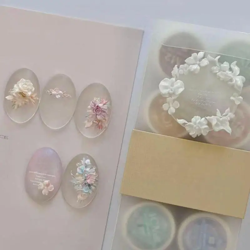 1Pcs Food-Grade Silicone Nail Mold 3D Relief Flower Rose Butterfly Orchid Petal Template Safe for Skin-Friendly Manicure Use