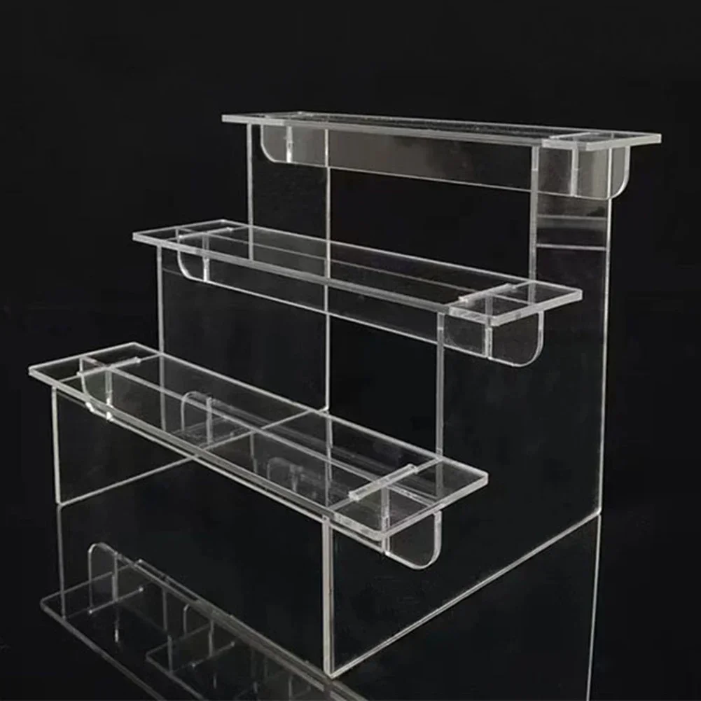 1-5 Tier Acrylic Display Stand Clear Display Riser Rack For Cupcake Doll Model Figures Organizer Display Shelf