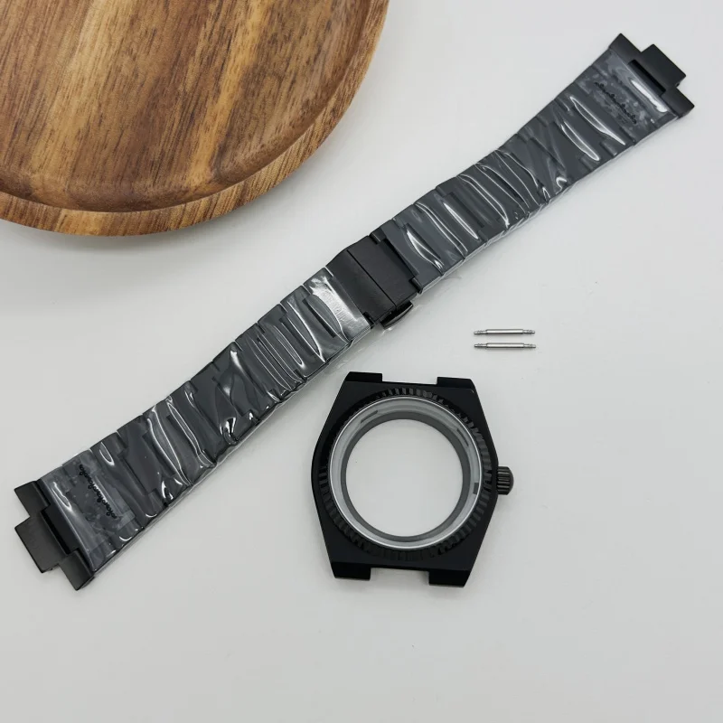 Golden 40mm Sapphire Glass Case Strap for 31.8mm Dial Watch Accessories for Seiko Royal Oak PRX Super Player NH35 NH36 Movement