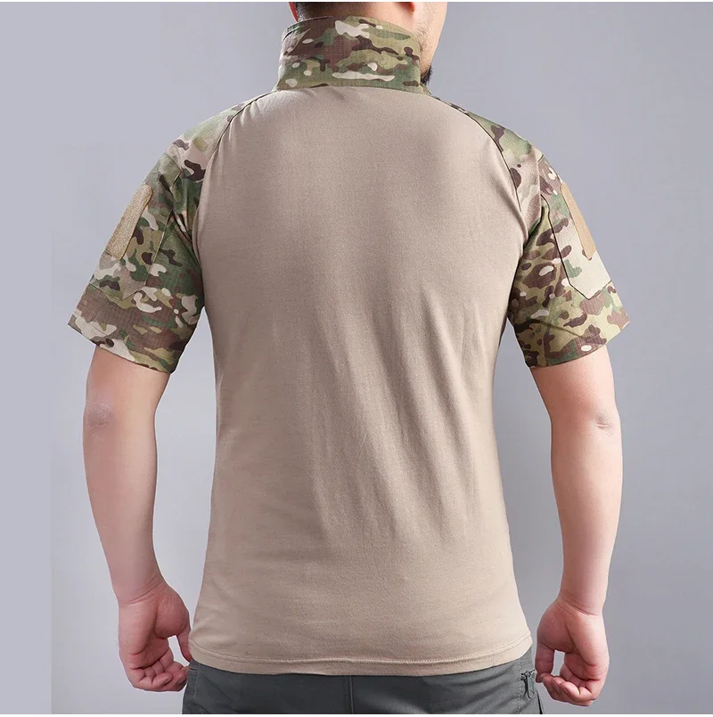 HAN WILD Men Tactical Camouflage Softair t-shirt Cotton Combat Shirts escursionismo arrampicata manica corta Cargo CP Softair Camping Hunt