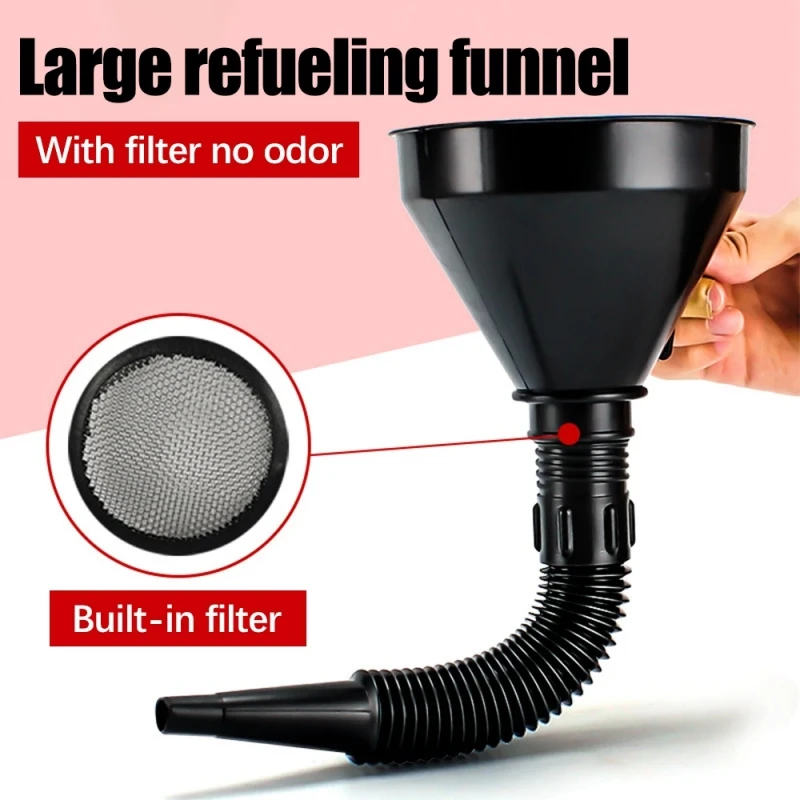 

Multifunctional filter Funnel Plastic Oil Funnel Car Motorcycle Long Mouth Funnel Engine Gasoline Oil Fuel Diesel Water Liquid F