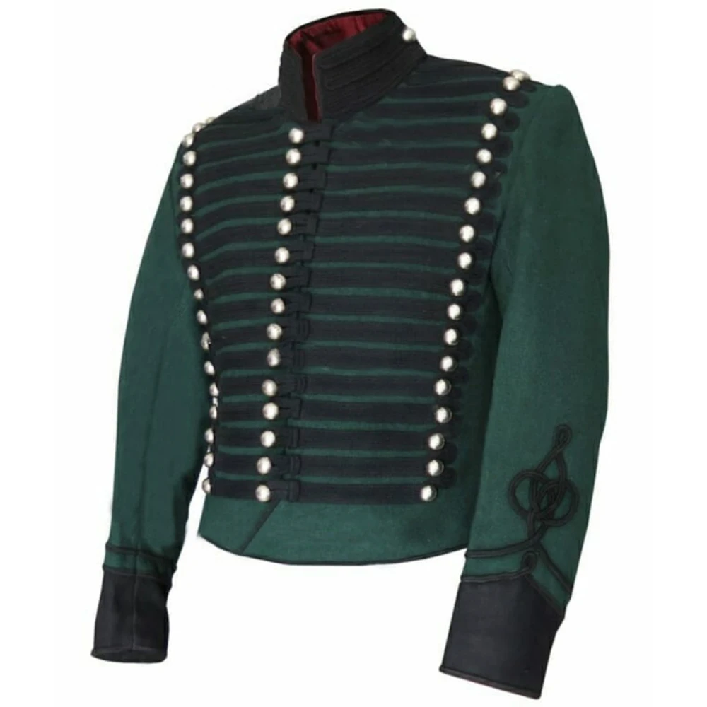 

Men's Gothic Steampunk Officer Jacket Historical Victorian Renaissance Civil War Colonial Military Uniform Hussar Coat