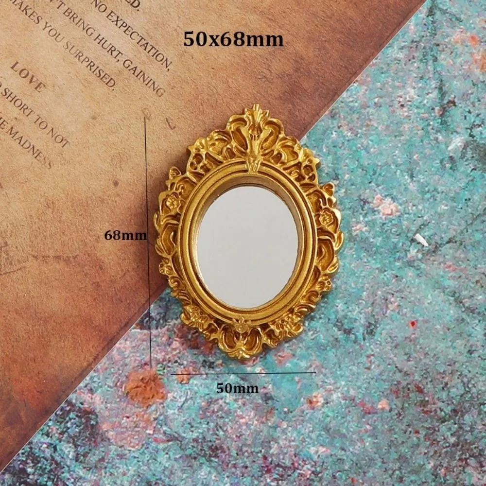 1/12 1/12 Dollhouse Miniature Plastic Multistyles Round Mirror Children Toy Mini Simulation Furniture Model - view 5