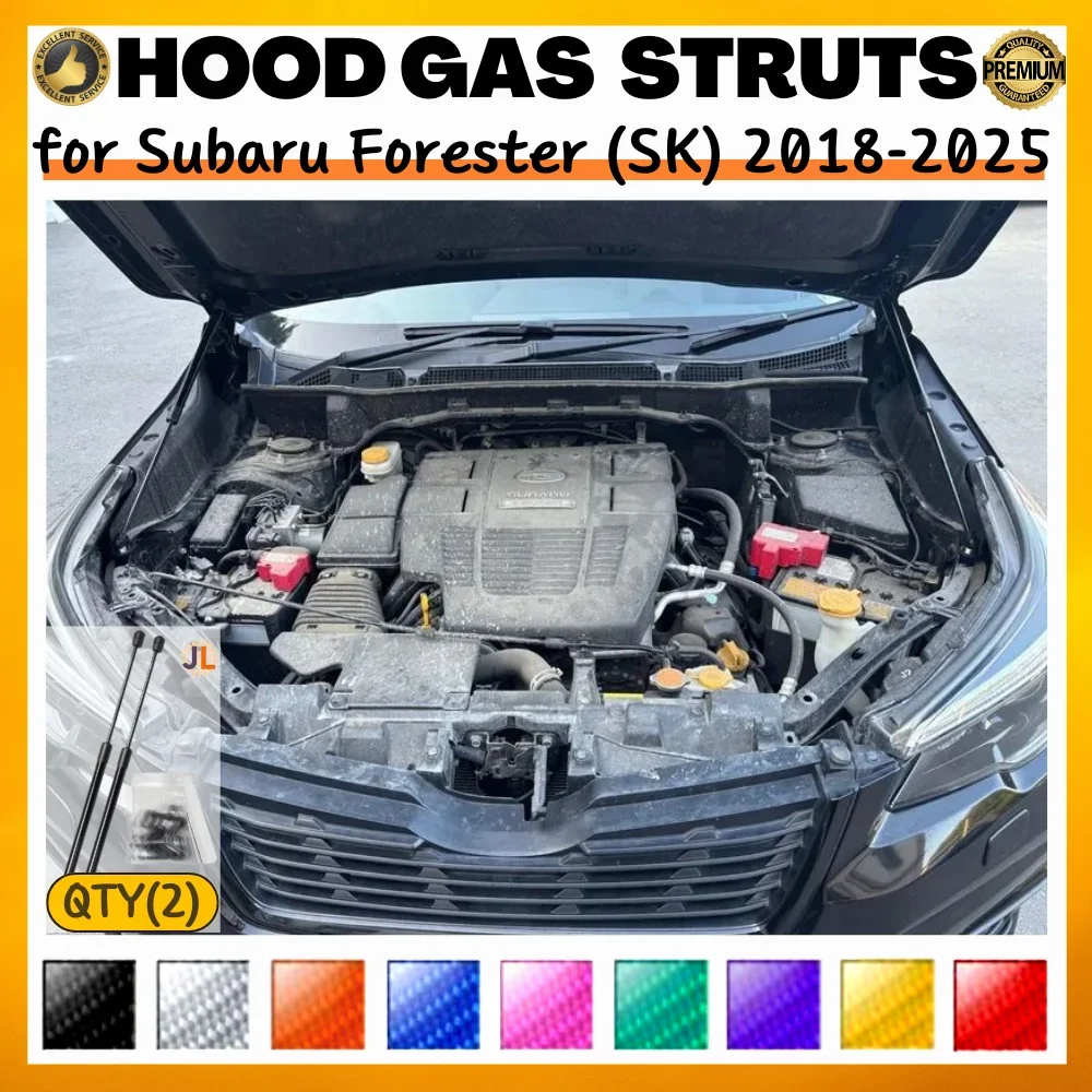 

Qty(2) Hood Struts for Subaru Forester (SK) 2018-2025 Front Bonnet Modify Gas Springs Shock Absorbers Lift Supports Dampers