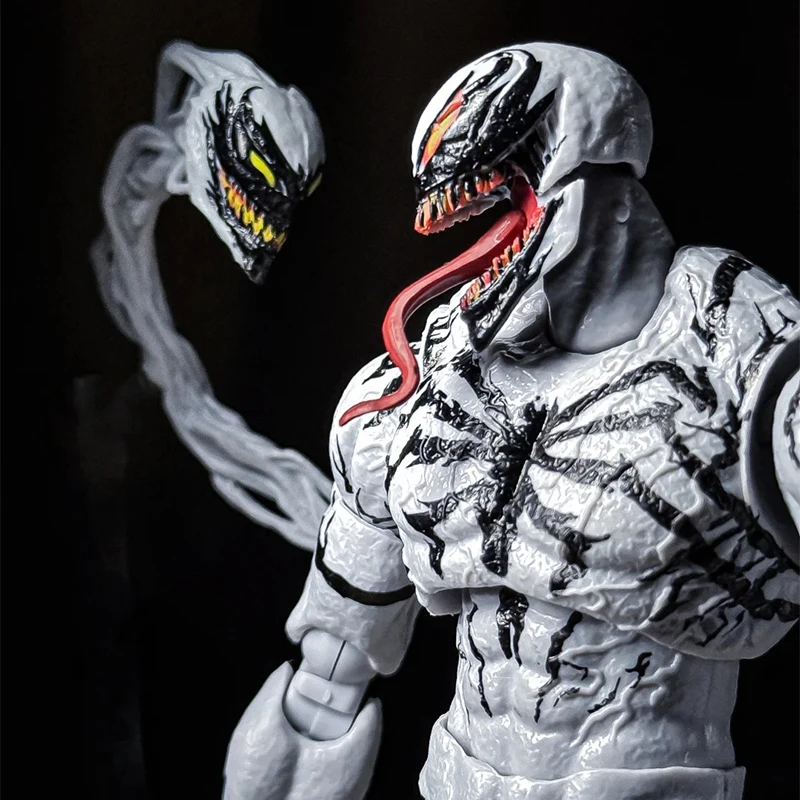 

New 2026 Shf Serum Venom White Symbiote Extraordinary Spider Man Joint Movable Figurine Model Toy Gift