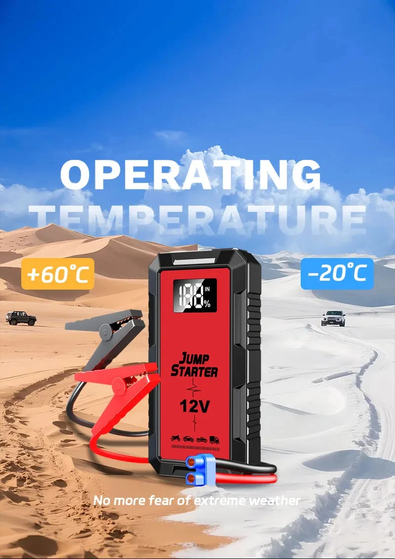 Power Car Jump Starter Battery for Car Starter Portable Emergency Booster 12V Auto Starting Device Petrol Diesel
