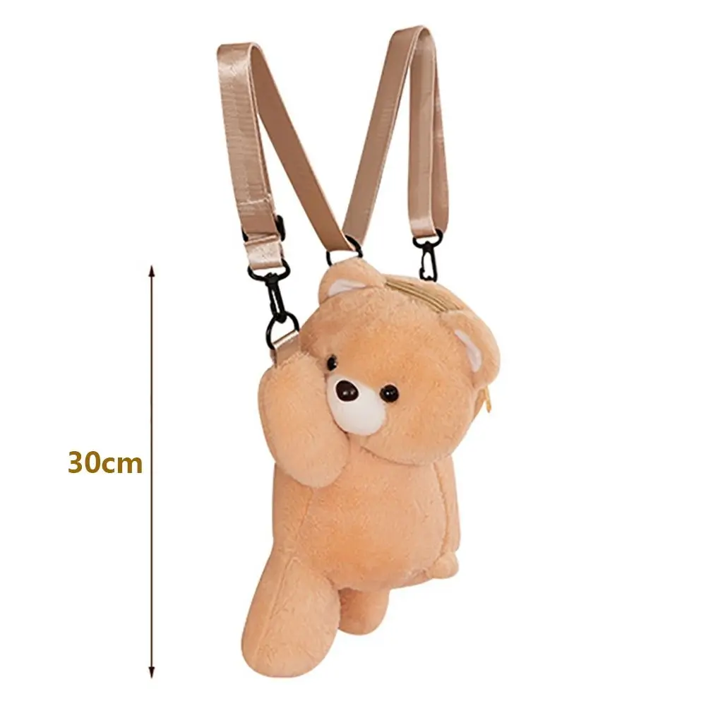 Sac à bandoulière ours en peluche créatif en coton PP, sac à dos de grande capacité, sac à bandoulière, cadeau pour dame