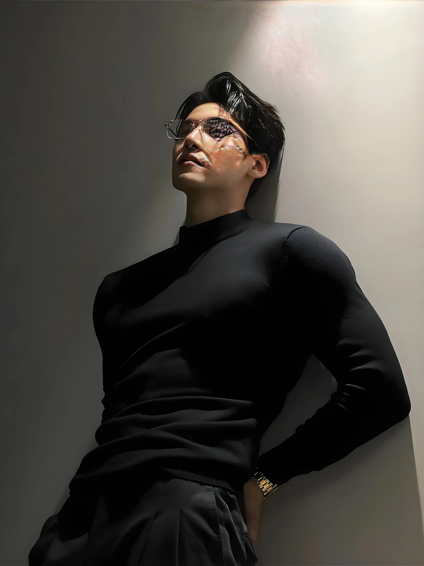 

Мужской свитер с полувысоким воротником American Sle Bla, базовый зимний облегающий вязаный свитер, молодежная внутренняя одежда Vitali Base irt