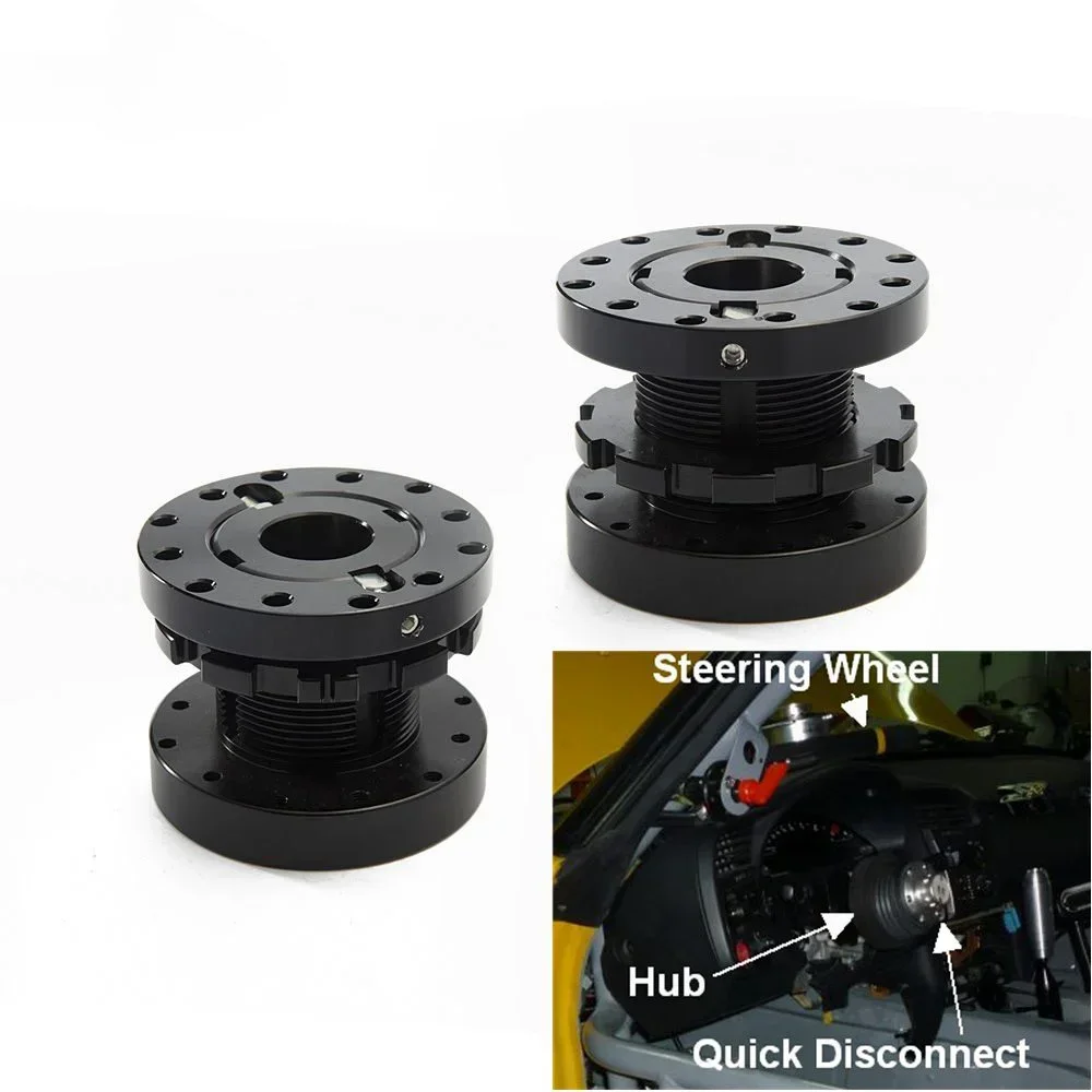 

Universal Aluminum Steering Wheel Hub Adapter Boss Kit - 40mm-70mm Adjustable Spacer for All Cars