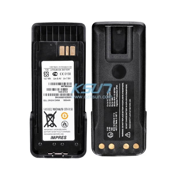 explosion-proof walkie-talkie hydrogen grade lithium ion battery NNTN8359A for motorol XIRP8668EX P8608EX