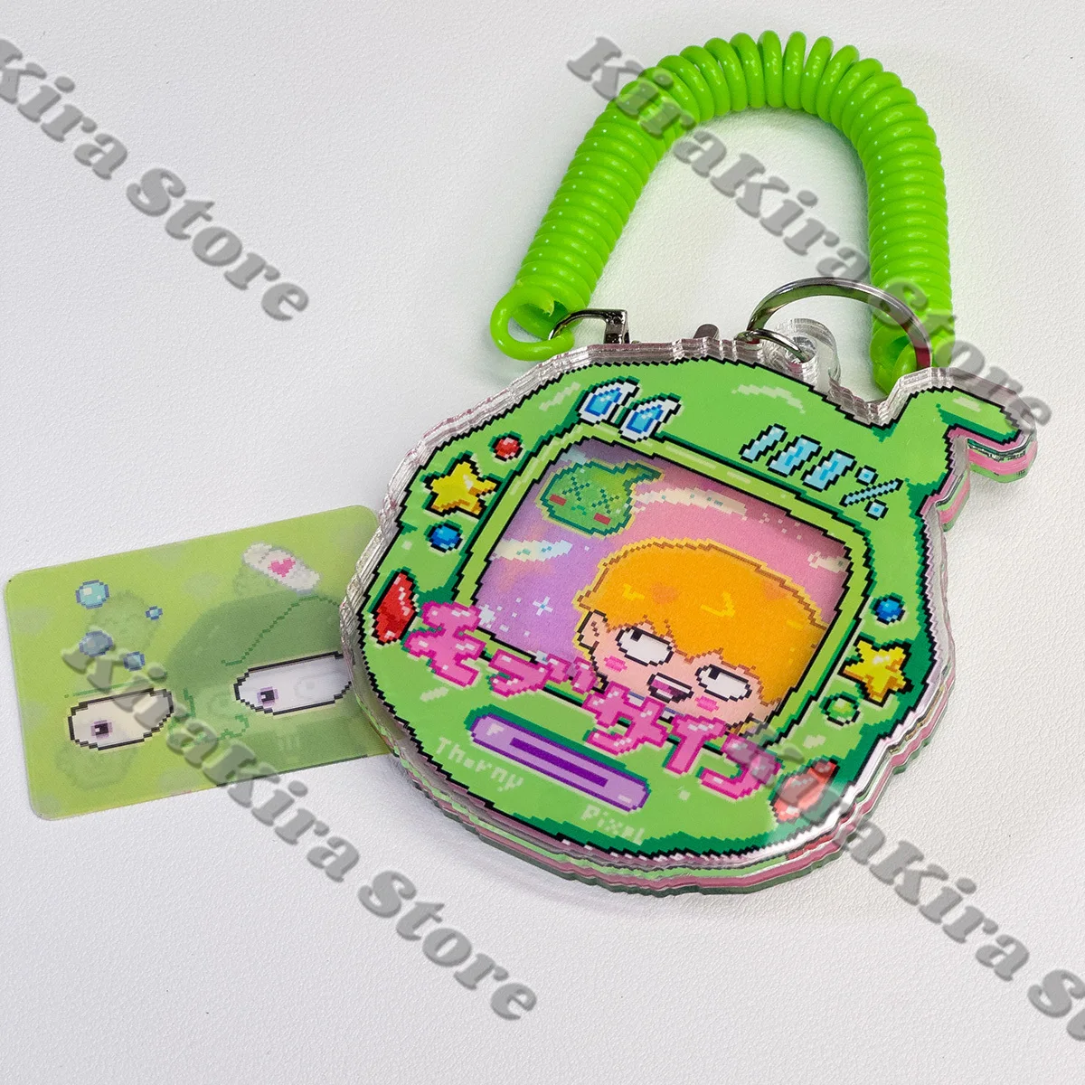 Dimple Mob Psycho 100 Kageyama Shigeo Sostituibile Carta Raster Portachiavi Borse Acriliche Ciondolo Anime Reigen Arataka Decor Portachiavi