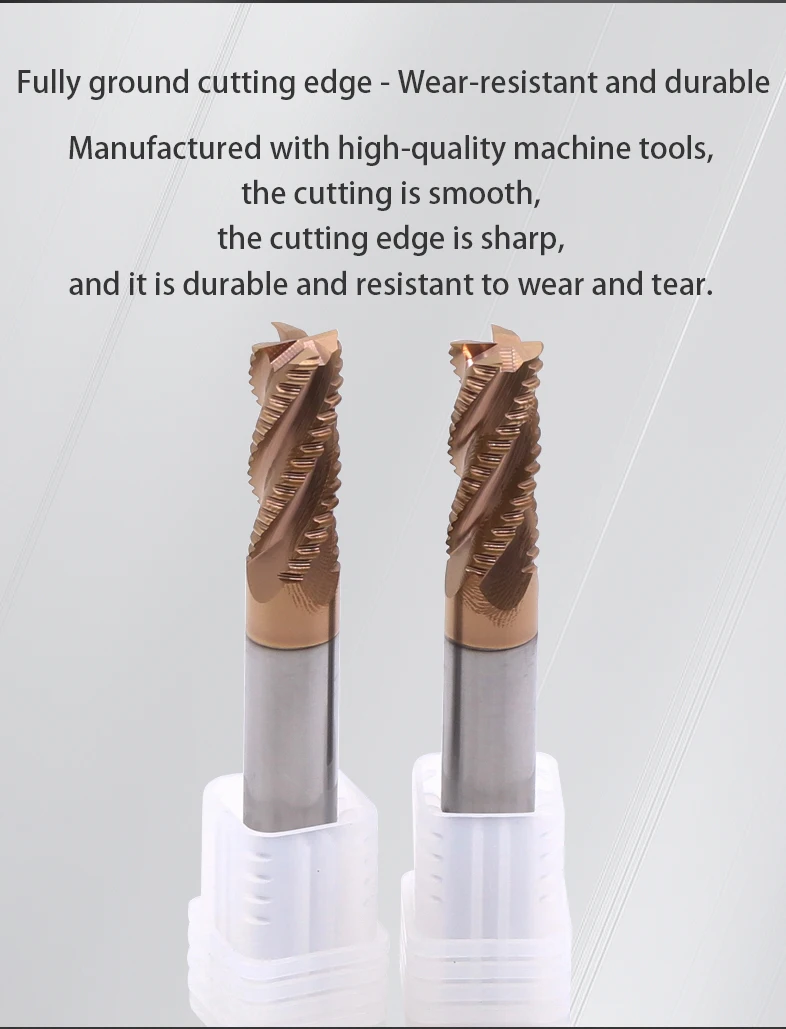 MZG Schrupfrundfräser aus Wolframkarbid, 3-4 Schneiden, HRC55, 4-16mm, für Aluminium/Stahl, CNC-Werkzeuge – Detail 2