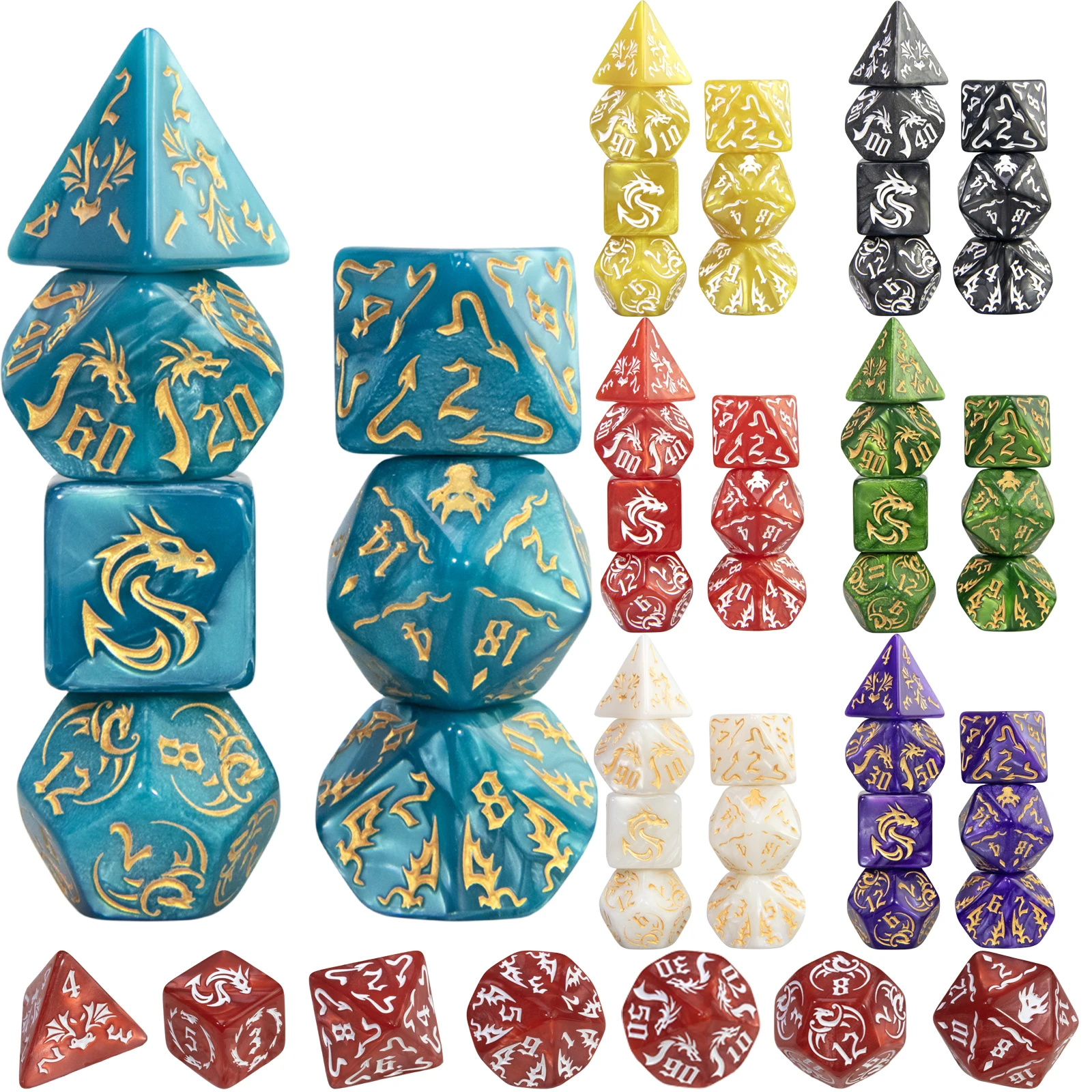 

Набор кубиков DND, 7 шт., настольная игра D4-D20, многогранные кубики для вечеринки, клуба, настольная игра, Ролевая игра DND