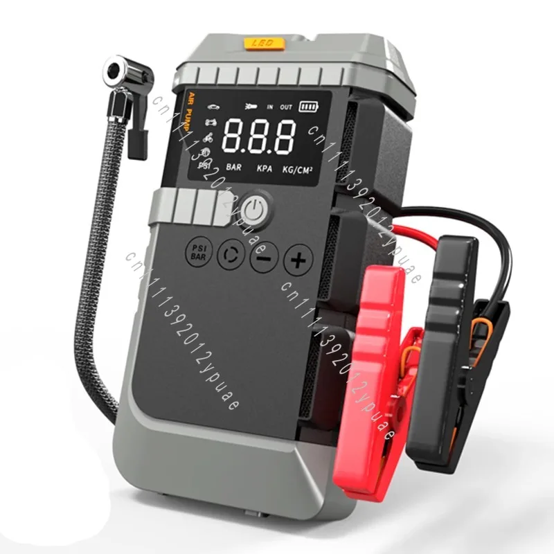 12V Portable Car Jump Starter & Air Compressor, 150PSI Max Tire Inflator, Auto Roadside Emergency Tool Kit