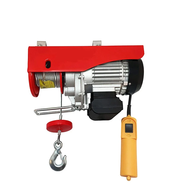 Mini Electric Cable Hoist 150kg-1200kg Capacity Aluminum Alloy Wire Rope Sling Type Lifting Goods for Building Shops New