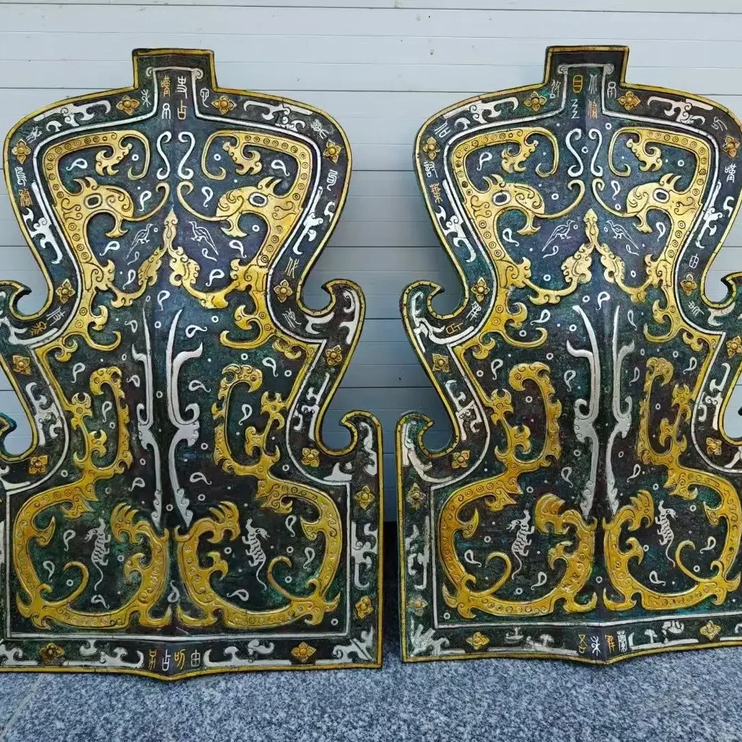 Shield antique bronze home ornaments collection decoration