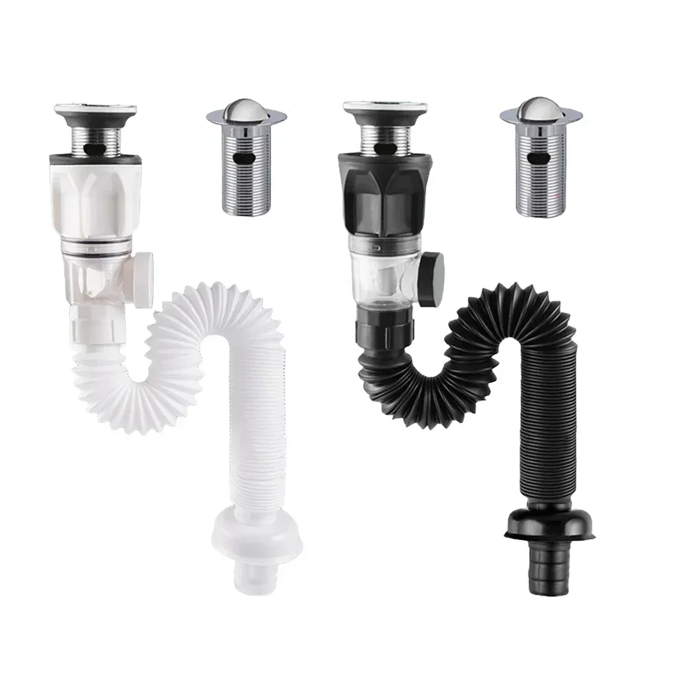 Bad Waschbecken Abflussrohr Set Einziehbare Deodorant Kanalisation Entwässerung Wasser Schlauch Waschbecken Abtropffläche Badezimmer Küche Zubehör