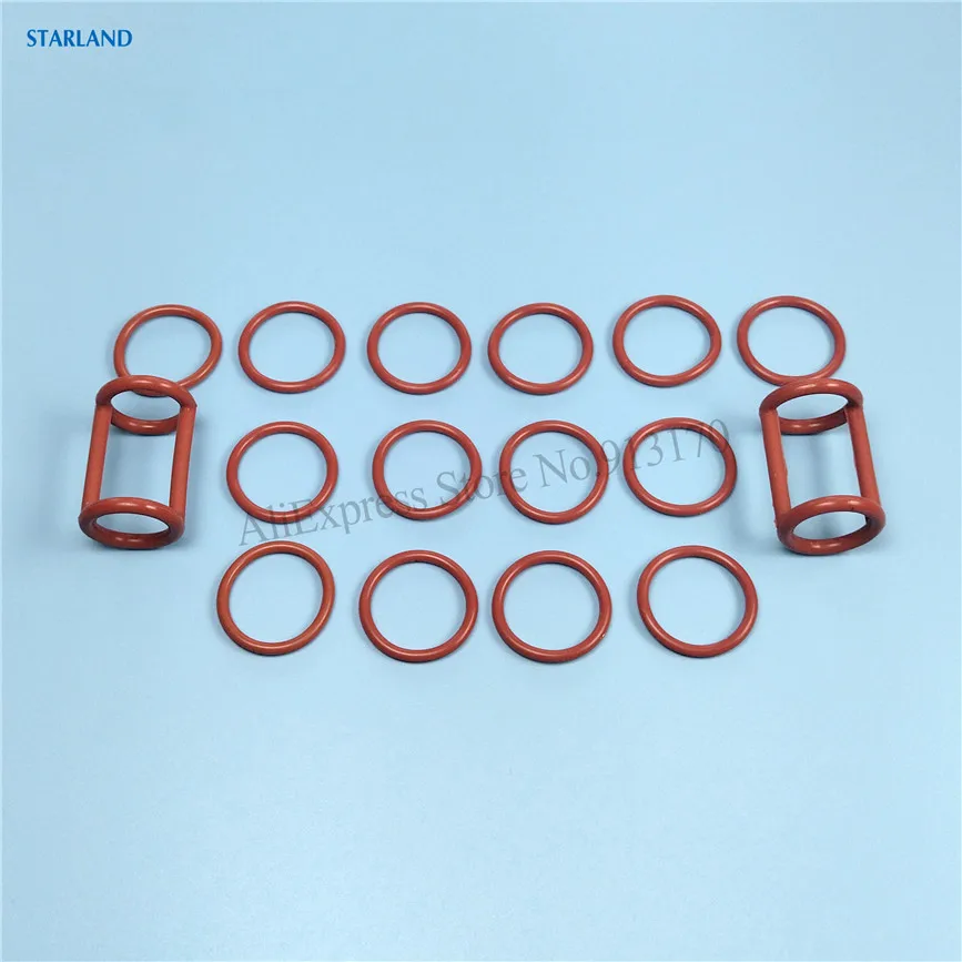 1 сумка, 16 красных прокладок, уплотнительные кольца, запасные части машины для мягкого мороженого MK, новые аксессуары, замена