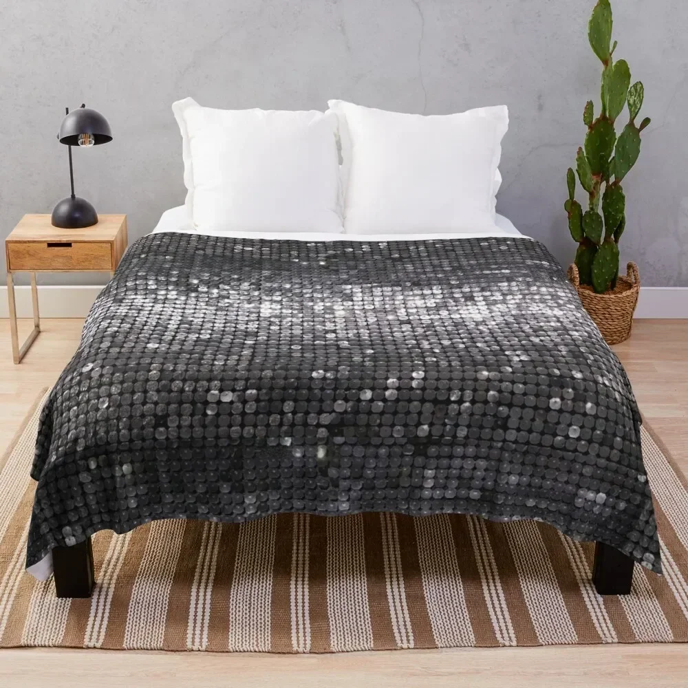 

Silver Glamour (Photo of Sequin Only - Not Reflective) Throw Blanket