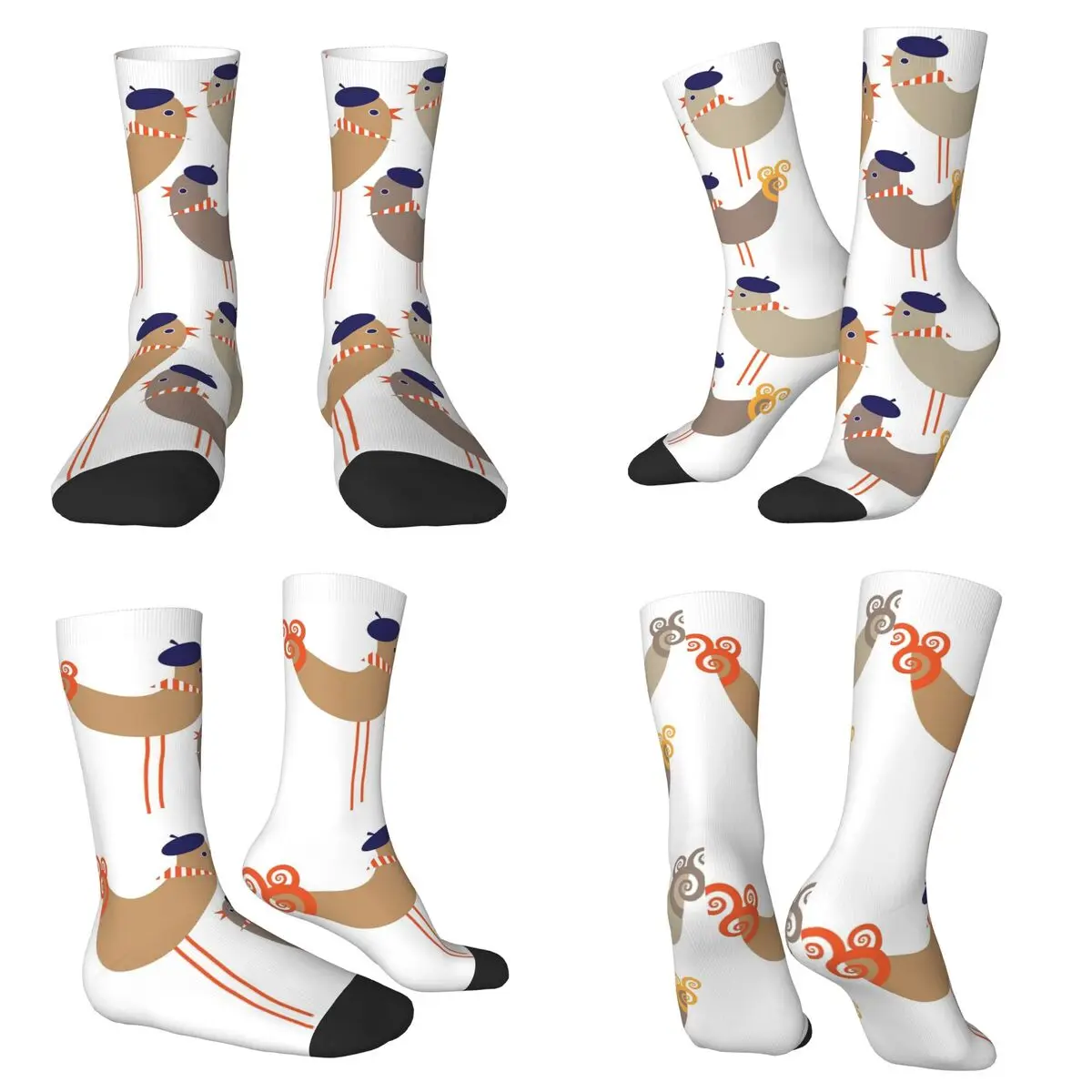 

Третий день Рождества... Три носки с французскими кулями, чулки в стиле Харадзюку, всесезонные длинные носки, аксессуары для мужчин и женщин, подарки