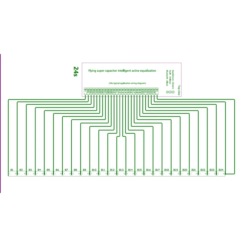 Equalizing Energy Transfer Device ABS Equalizing Energy Transfer Device + Flat Cable 24S-2S 4A Lifepo4/Lipo/LTO Battery