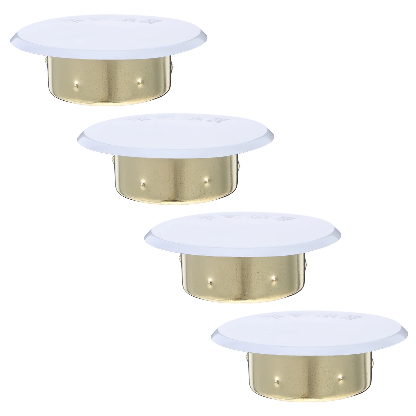 

4pcs Concealed Fire Sprinkler Cover Plate Universal Fit For Ceiling Residential Commercial Metal Sprinkler Head Protector Flat